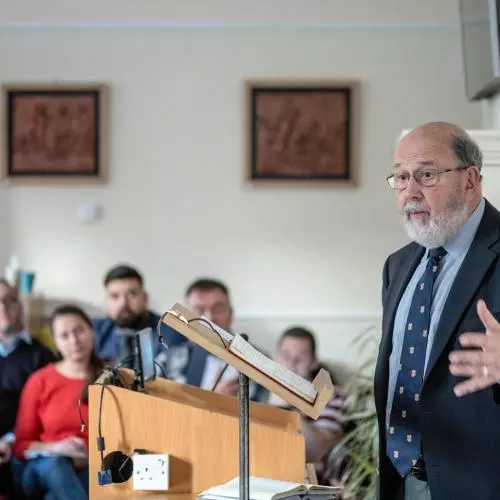 NT Wright teaching in the Lower Common Room