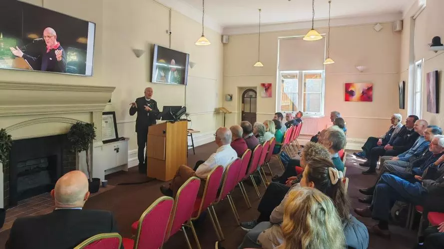 Michael Lloyd teaching in the Lower Common Room