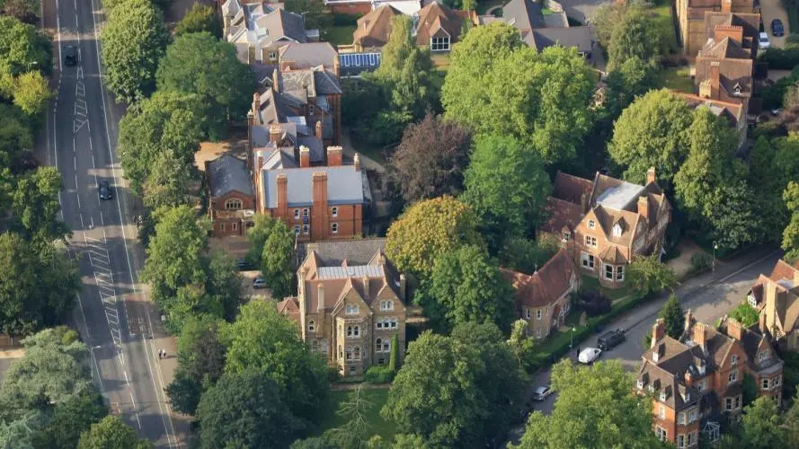 Aerial view of Wycliffe Hall