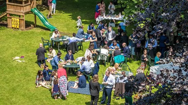 Outdoor event at Wycliffe Hall