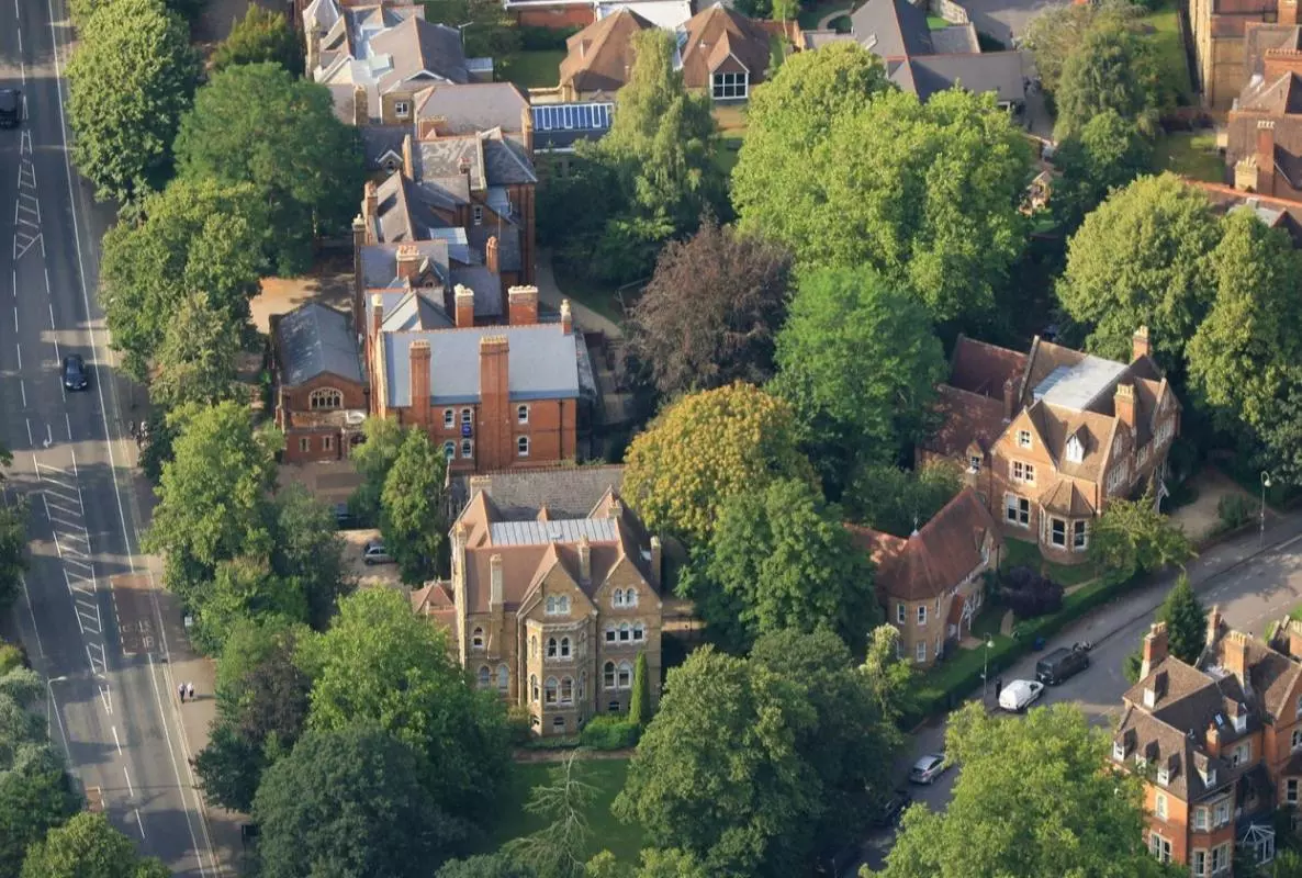Aerial view of Wycliffe Hall